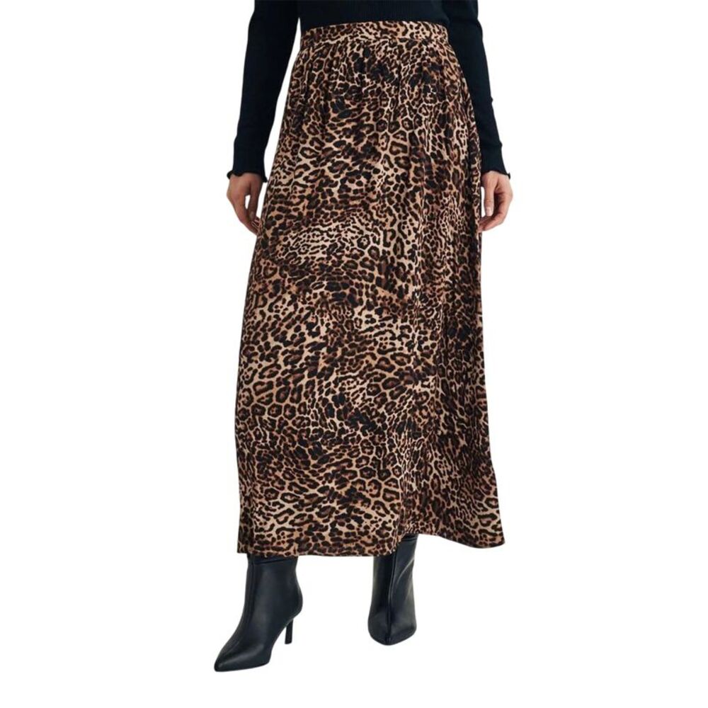 Nobody's Child Womens/Ladies Leopard Print High Waist Maxi Skirt / Brown